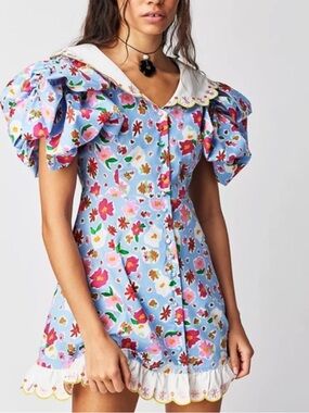 Celia B Floral Vibrant Print Mini Dress Size Medium